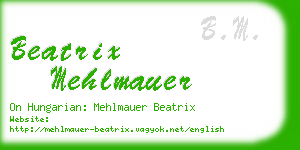 beatrix mehlmauer business card